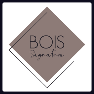 Logo de pied de page de Bois Signature